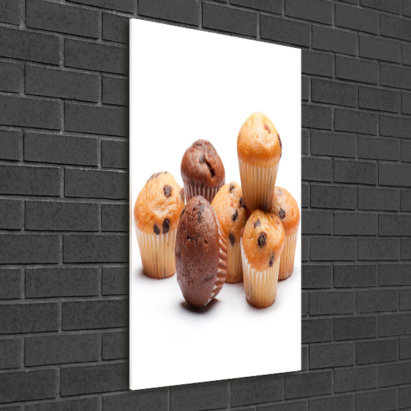 Verticale glasfoto Cupcakes