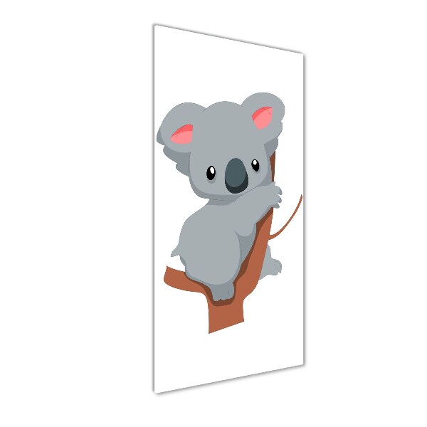 Verticaal glasschilderij Panda in een boom