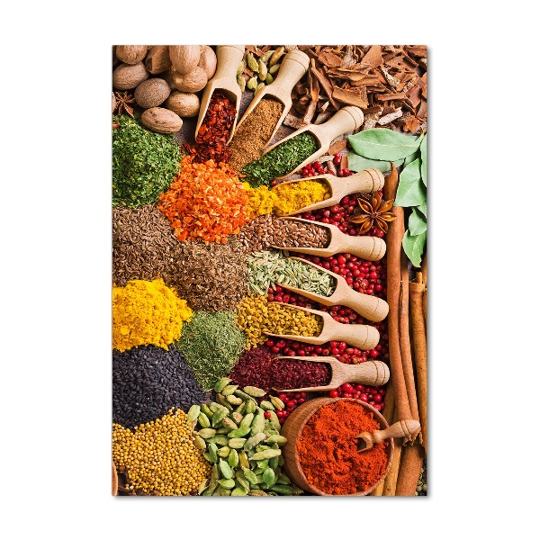 Verticaal glasschilderij Specerijen