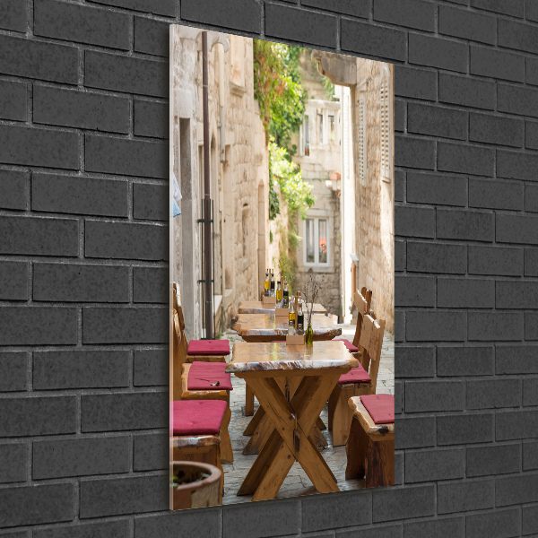 Verticale glasfoto Korčula, Kroatië