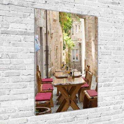 Verticale glasfoto Korčula, Kroatië