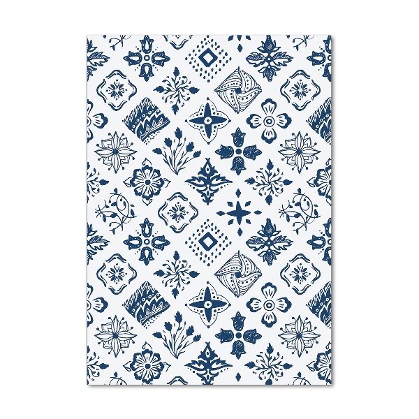 Verticale foto op glas Bloemenpatroon