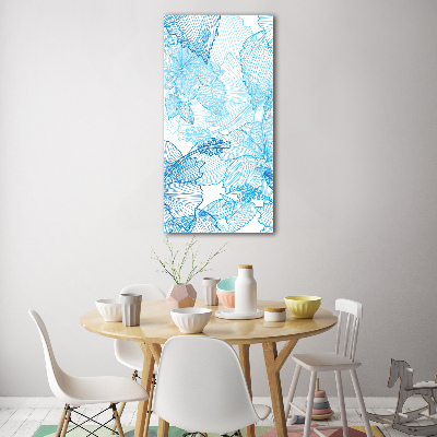 Verticale glasfoto Hawaiiaanse bloemen