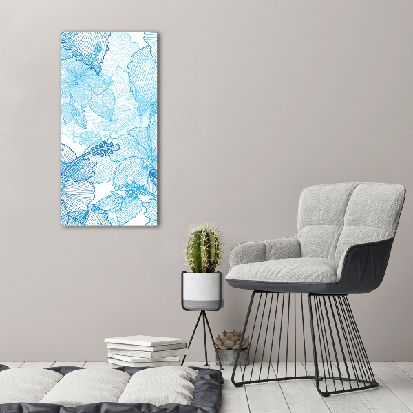 Verticale glasfoto Hawaiiaanse bloemen