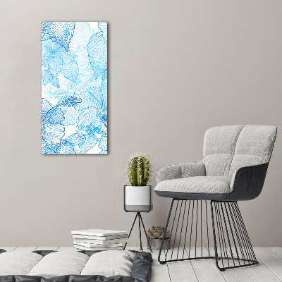 Verticale glasfoto Hawaiiaanse bloemen