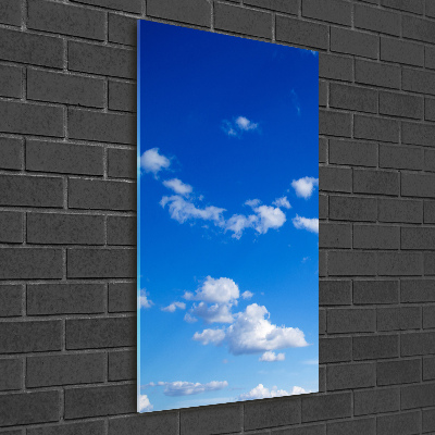 Verticale foto op glas Wolken aan de hemel