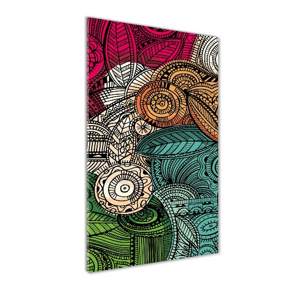 Verticale glasfoto Abstracte veren