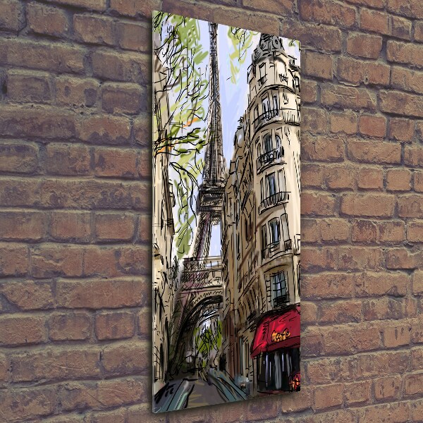 Verticale foto op glas Eiffeltoren Parijs