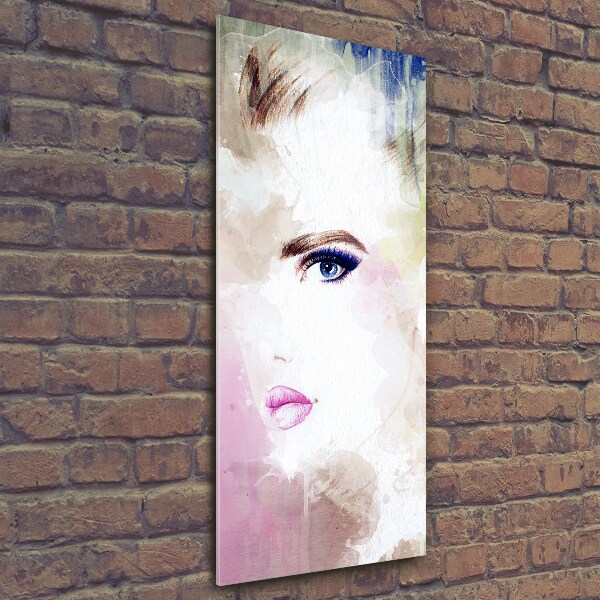 Verticale glasfoto Abstracte vrouw