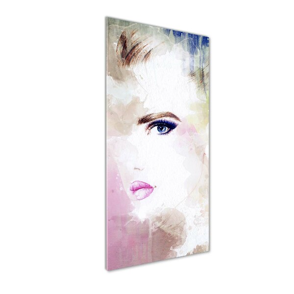 Verticale glasfoto Abstracte vrouw