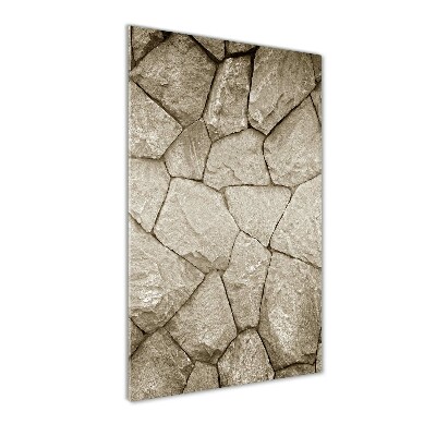 Verticaal glasschilderij Stenen muur