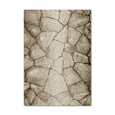 Verticaal glasschilderij Stenen muur