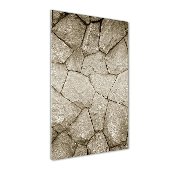 Verticaal glasschilderij Stenen muur