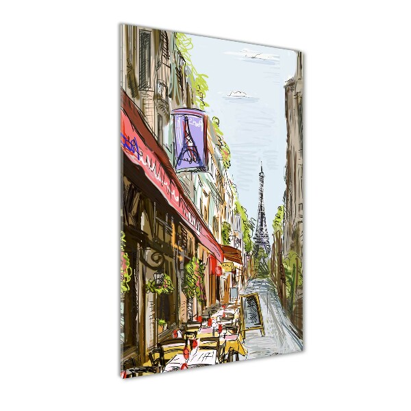 Verticale glasfoto Eiffeltoren Parijs