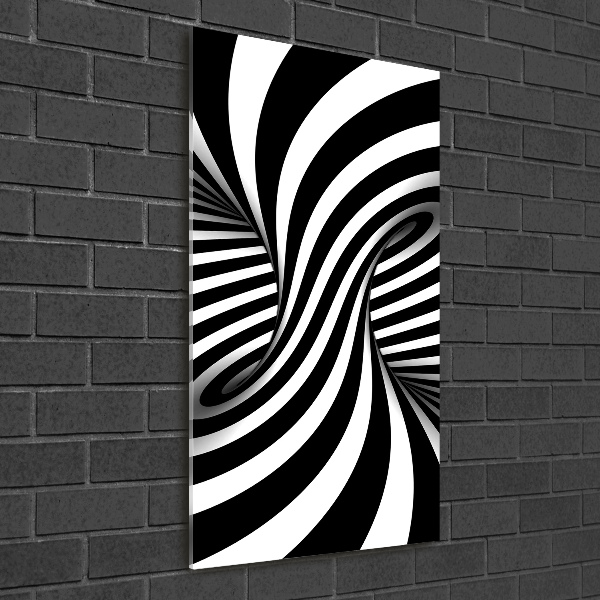 Verticale glasfoto Abstracte wervel