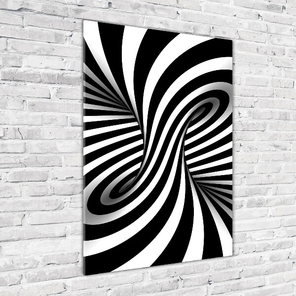 Verticale glasfoto Abstracte wervel