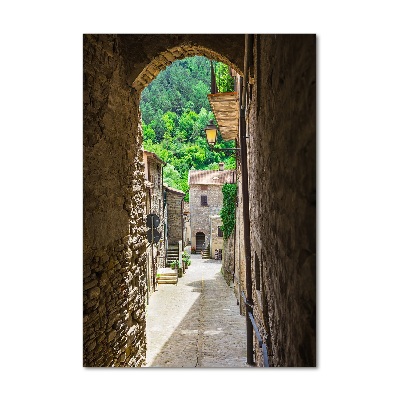 Verticale foto op glas Een charmante straat