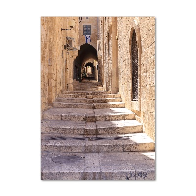 Verticale glasfoto Jeruzalem Israël