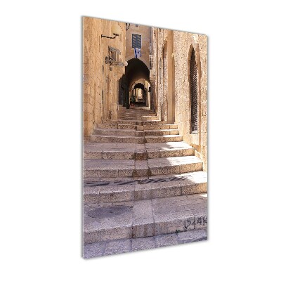 Verticale glasfoto Jeruzalem Israël