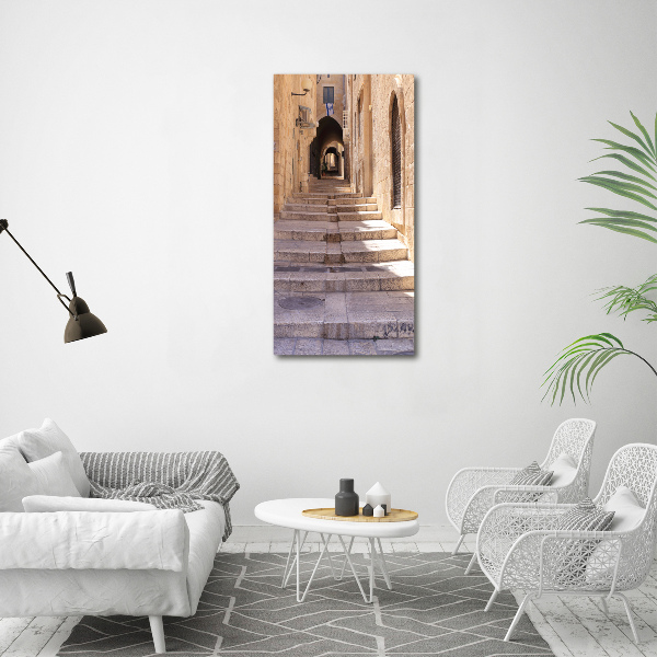 Verticale glasfoto Jeruzalem Israël