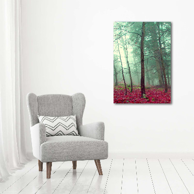 Verticale foto op glas Bos in de herfst