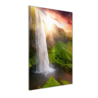 Verticale glasfoto Waterval