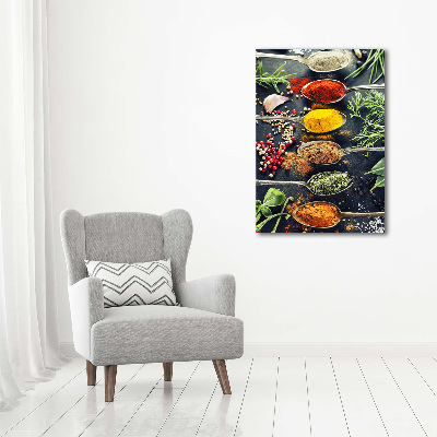 Verticale glasfoto Specerijen