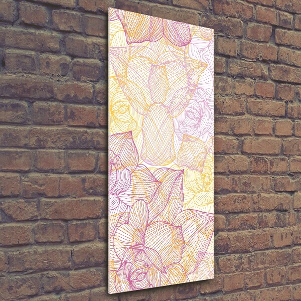 Verticale foto op glas Bloemen