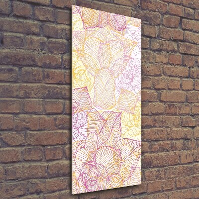 Verticale foto op glas Bloemen