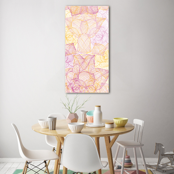 Verticale foto op glas Bloemen