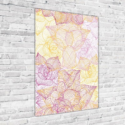 Verticale foto op glas Bloemen