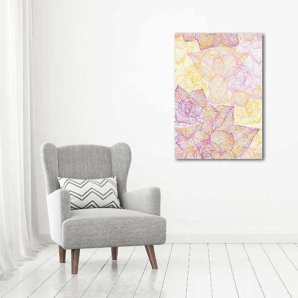 Verticale foto op glas Bloemen