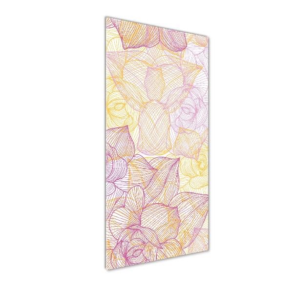 Verticale foto op glas Bloemen