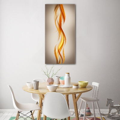 Verticaal glasschilderij Abstracte golven