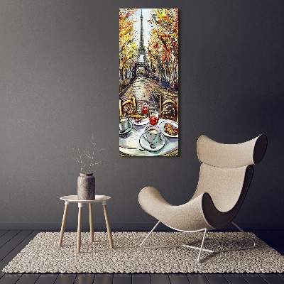 Verticale glasfoto Ontbijt in Parijs