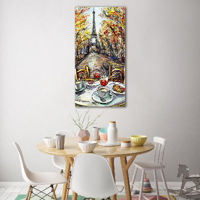 Verticale glasfoto Ontbijt in Parijs