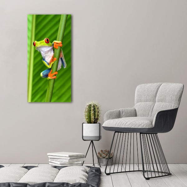 Verticale foto op glas Europese boomkikker