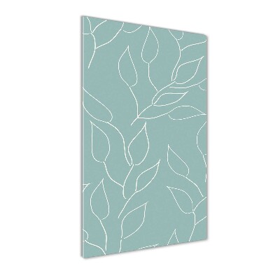 Verticaal glasschilderij Bladeren