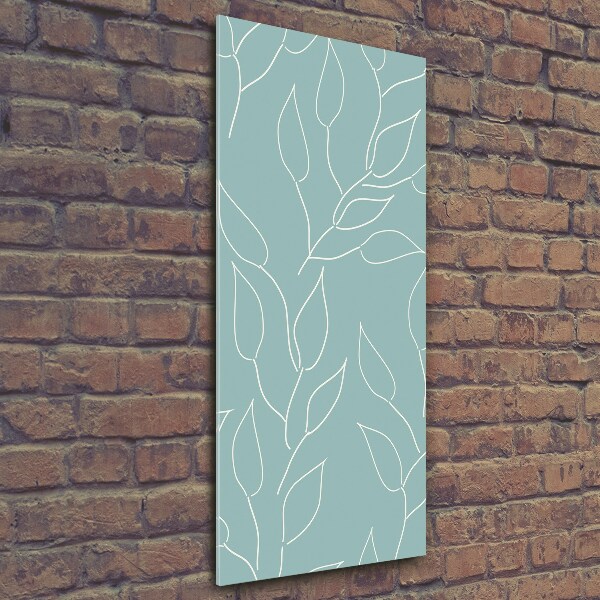 Verticaal glasschilderij Bladeren