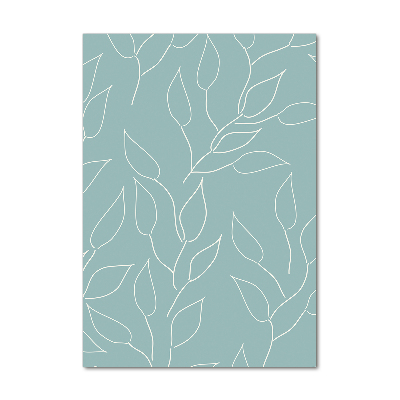 Verticaal glasschilderij Bladeren