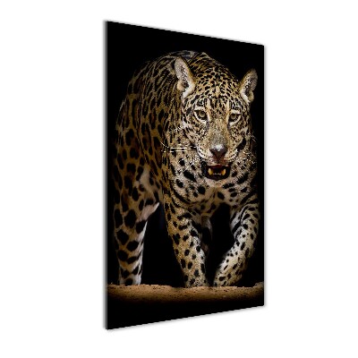 Verticale glasfoto Jaguar
