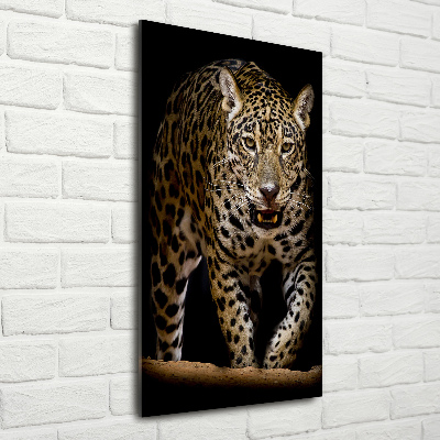 Verticale glasfoto Jaguar