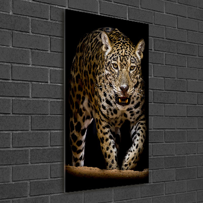 Verticale glasfoto Jaguar