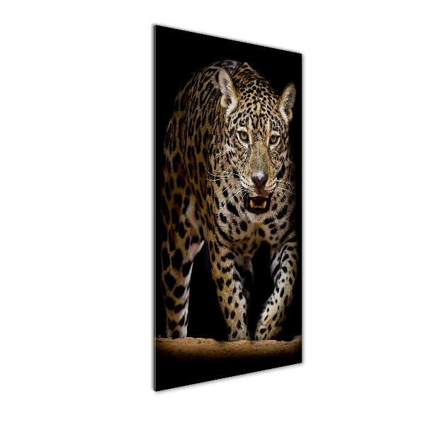 Verticale glasfoto Jaguar