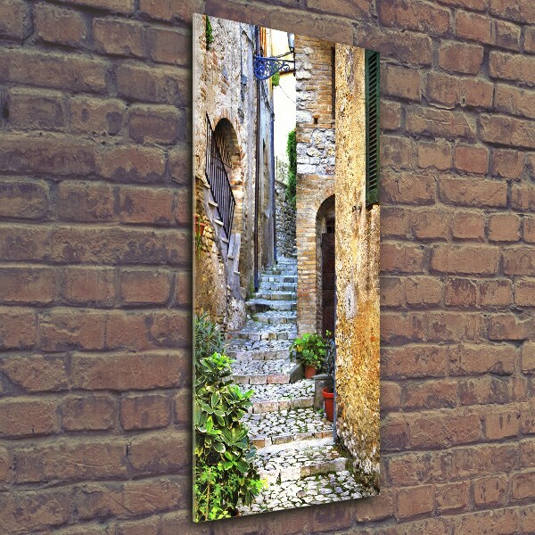 Verticale glasfoto Italiaanse straten