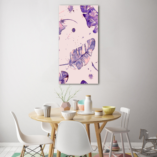 Verticale foto op glas veren