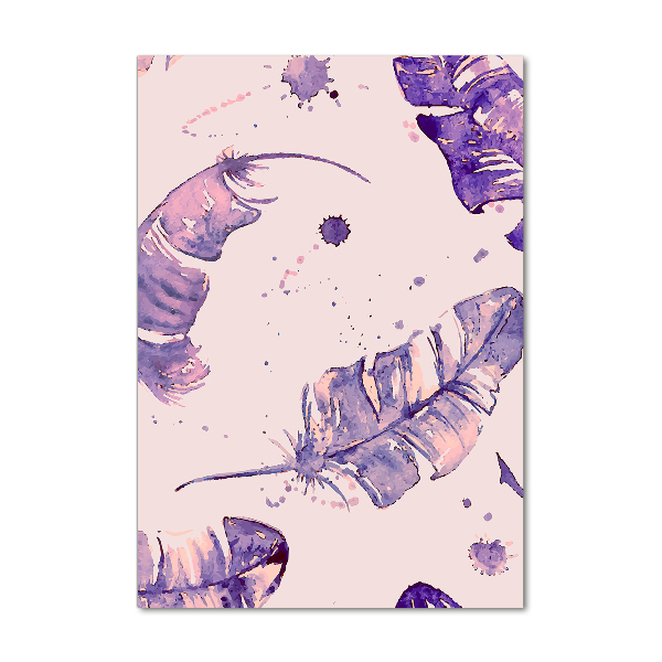 Verticale foto op glas veren