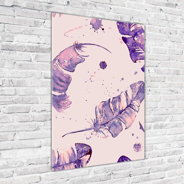 Verticale foto op glas veren