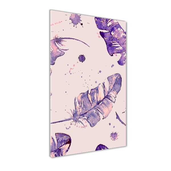 Verticale foto op glas veren