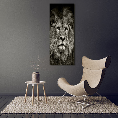 Verticale foto op glas Leeuw